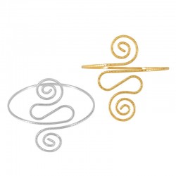 Bracciale Regolabile in Acciaio con Spirale 85X90 mm