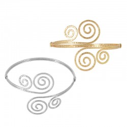 Bracciale Regolabile in Acciaio con Spirale 63X89 mm