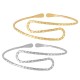 Brazalete Ajustable Para Brazo de Acero con Líneas Huecas 26 x 89 mm
