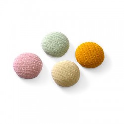 Bouton rond en Tissu 15 mm