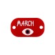 Plexi Acrylic Tag Connector "March" w/ Evil Eye 20x12mm