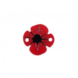 Plexi Acrylic Connector Flower Poppy 16mm