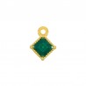24K Gold Plated/ Transparent Turquoise