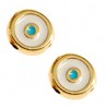 24K Gold Plated/ White/ Turquoise