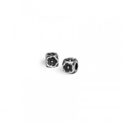 Zamak Bead Cube Flower 5mm (Ø 2.8mm)