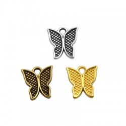 Zamak Charm Butterfly 12x13mm