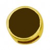 24K Gold Plated/ Chestnut Brown