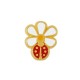 Zamak Slider Daisy Ladybug w/ Enamel 6x17mm (Ø2mm)