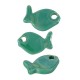 Ceramic Pendant Fish w/ Enamel 28x18mm