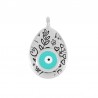 999° Silver Antique Plated/ Howlite Turquoise/ White/ Black