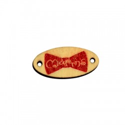 Wooden Connector Oval "Μάρτης" 28x13mm