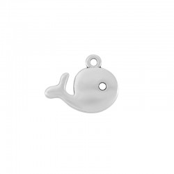 Zamak Charm Whale 21x17mm