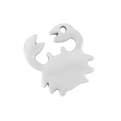 Zamak Charm Crab 22x25mm