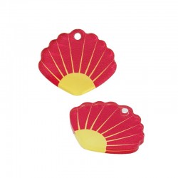Plexi Acrylic Pendant Shell 24x21mm