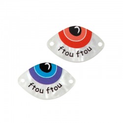 Plexi Acrylic Connector Evil Eye “ftou ftou” 25x16mm