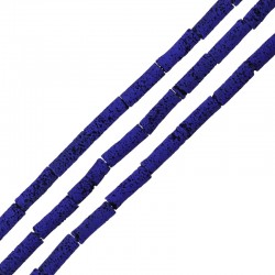 Λάβα Σωληνάκι Μπλε με Επικάλυψη Μεταξιού 4x13mm (40cm)