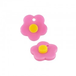 Plexi Acrylic Charm Flower 15mm