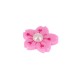 Plexi Acrylic Charm Flower w/ Acrylic Pearl 17mm