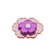 Plexi Acrylic Pendant Flower w/ Acrylic Pearl 30mm
