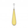 999° Silver Antique Plated/ Transparent Yellow