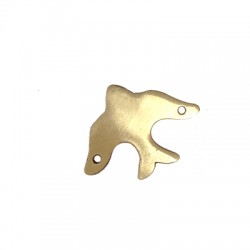 Brass Cast Pendant Swallow Connector 16x21mm (Ø1.1mm)