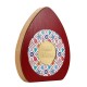 Wooden Deco Egg “Καλό Πάσχα” w/ Heart & Evil Eye 160x134mm