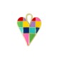 Ciondolo Cuore in Zama Smaltata 25X34Mm