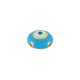 Charm rond en Laiton Émaillé avec œil Maléfique 15 mm