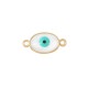 Enameled Zamak Connector Evil Eye 11x23mm