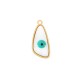 Enameled Zamak Pendant Irregular with Evil Eye 12x27mm