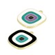 Enameled Zamak Pendant Square Irregular 21x24mm