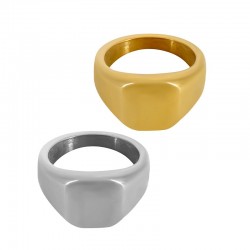 Stainless Steel 304 Finger Ring Square 13mm Ø18mm Size 8)