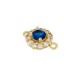 Zircon Brass Connector Round 7x11mm