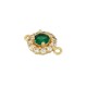 Zircon Brass Connector Round 7x11mm