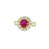 Or/ Transparent/ Rouge fuchsia