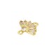 Zircon Brass Charm Fan 14mm