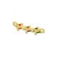 Conector de Latón con Circonita en Forma de Triángulo Doble 21 x 5 mm
