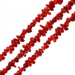 Coral Bamboo Bead Irregular Chips 7x13mm (Ø~0.6mm) (~88pcs)