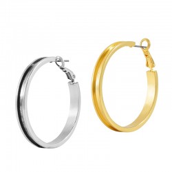 Brass Earring Hoop 40x5mm/3x1.28mm