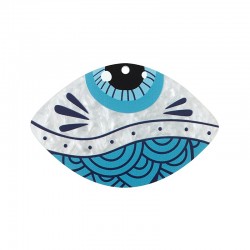 Plexi Acrylic Pendant Evil Eye 80x52mm