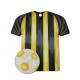 Wooden Pendant Football Jersey Shirt w/ Ball 65x70mm