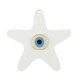 Wooden w/ Plexi Acrylic Pendant Starfish w/ Evil Eye 80x78mm
