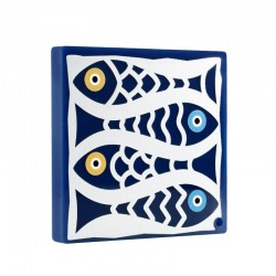 Plexi Acrylic Deco Square w/ Fish 85mm