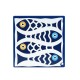 Πλέξι Ακρυλικό Επιτραπέζιο Τετράγωνο Ψάρια 85mm