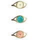 Enameled Zamak Pendant Eye 22x11mm
