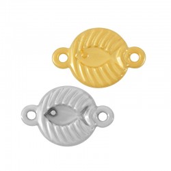 Zamak Connector Round w/ Fish 12mm