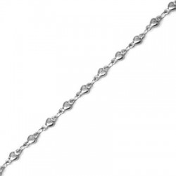 Catena in Acciaio Inossidabile 304 con Cuori 3.5x3mm