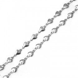 Stainless Steel 304 Chain Heart 5.5x5mm