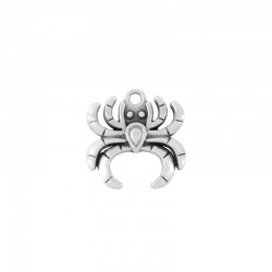 Zamak Charm Crab 18x16mm