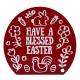 Plexi Acrylic Deco Chicken "Blessed Easter" 80x85mm